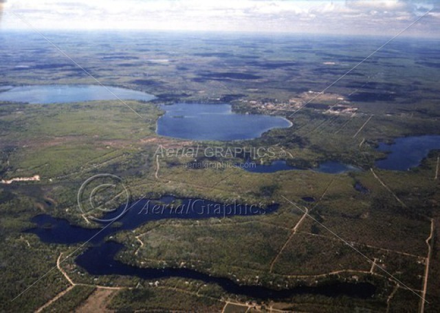 West Twin, East Twin, Big Wolf, Little Wolf, & Tea Lakes in Montmorency County, Michigan